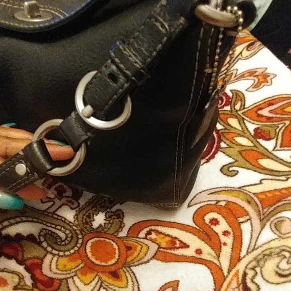 Black Leather Coach Hobo - Picture 4 of 8